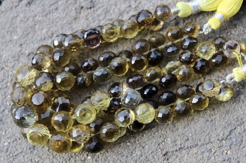 Perles pour fabrication de bijoux en pierre précieuse naturelle de forme goutte de citron