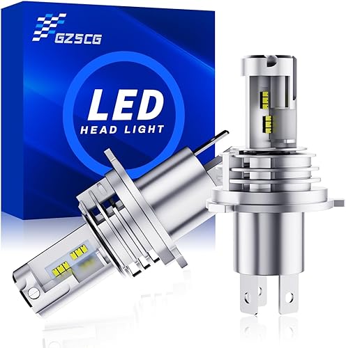 GZ5CG Bombillas LED H4, bombillas LED 9003, 6500K xenón blanco 10000 lúmenes, haz alto de haz bajo, IP68, impermeable, inalámbrico, Plug and Play,
