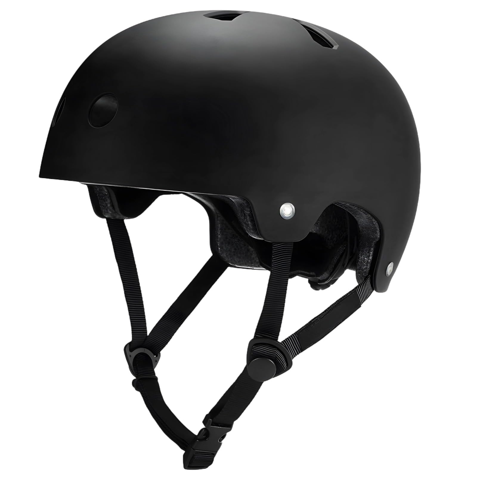 Verstellbarer Skateboard Helm mit MIPS System, Schutzausrüstung für Rollschuhlaufen, Outdoor Sporthelm mit ABS Schale und EPS Schaum, atmungsaktiv, schweißabsorbierend, Schwarz