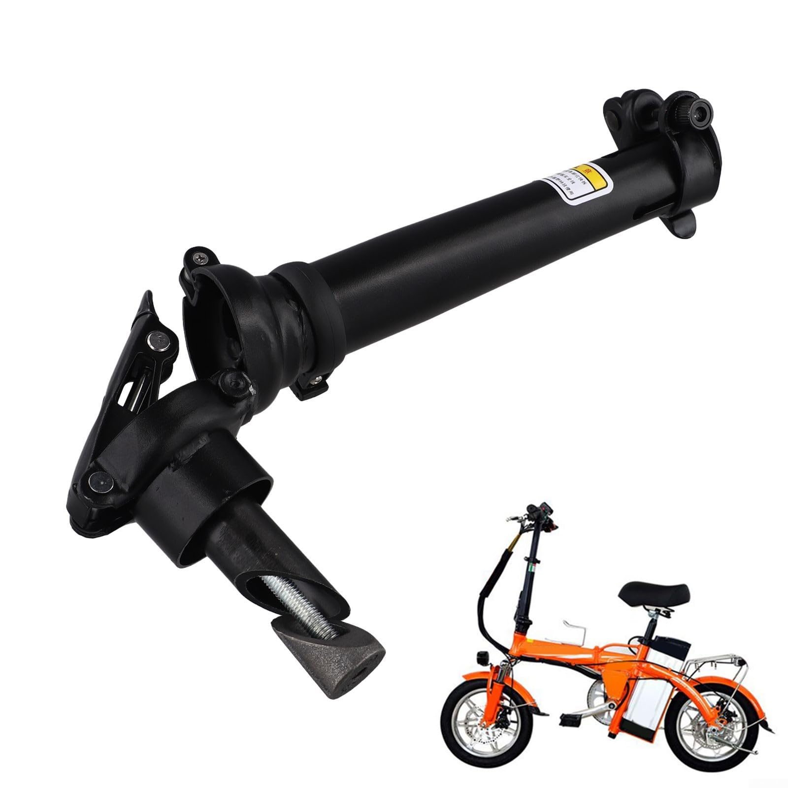 Manubrio pieghevole per bicicletta elettrica, Tubo sella per bici elettrica da 14" Attacco manubrio con funzione di regolazione a sgancio rapido Adatto alla maggior parte delle bici