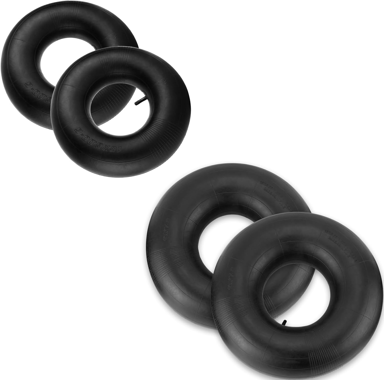 SPORYOUTH Replacement Tire Inner Tubes 15x6-6 and 20x8/10-8, Heavy Duty for Lawn Mowers, Tractors, Wheelbarrows and Others