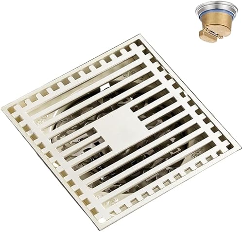 Paqwtyb Shower Floor Drain, Odor Proof Copper White Floor Drain Suitable For Home