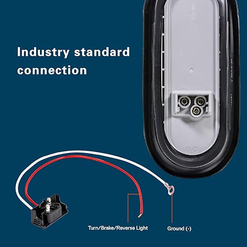 Miniatura 3 de Paquete de 2 luces traseras para automóvil, bombillas LED ovaladas, luces de freno con enchufe, luces de giro de 12 V, reemplazo de bombillas de