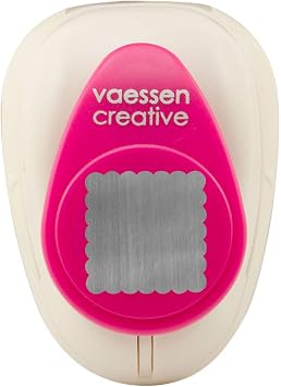 Vaessen Creative Craft Paper Punch - Scalloped Square - 1,9 x 1,9 cm - Circle Cutter for Crafting and Card Making