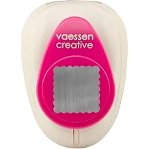 Vaessen Creative Craft Paper Punch Scalloped Square Motive Puncher, Multi-Colour, Medium