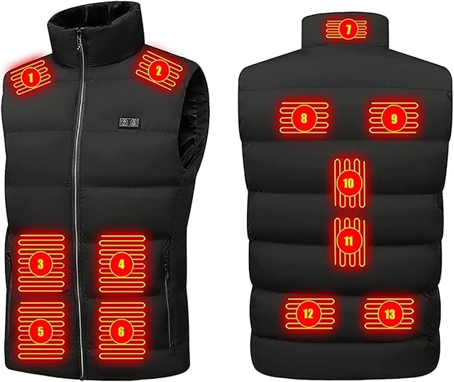 Men's Hiking & Outdoor Recreation Vests,Heated Vest Jacket for Men Women,Heated Jacket Washable USB Electric,for Outdoor Camping Hunting Fishing Skiing