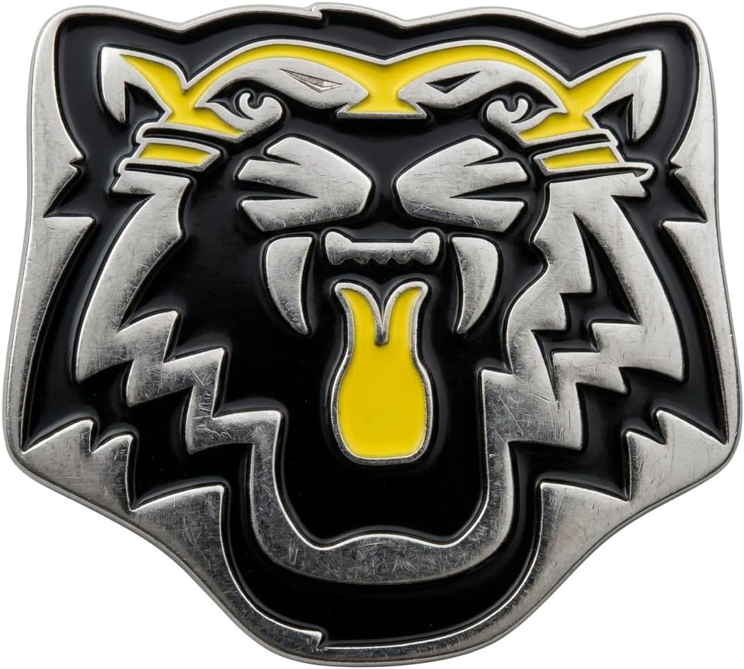 Tiger Yellow Golf Ball Marker for Men – Personalized Ball Marker, True Aim Golf Alignment Tool, Ballmarker Golf, Custom Golf Ball Marker for Putting Green