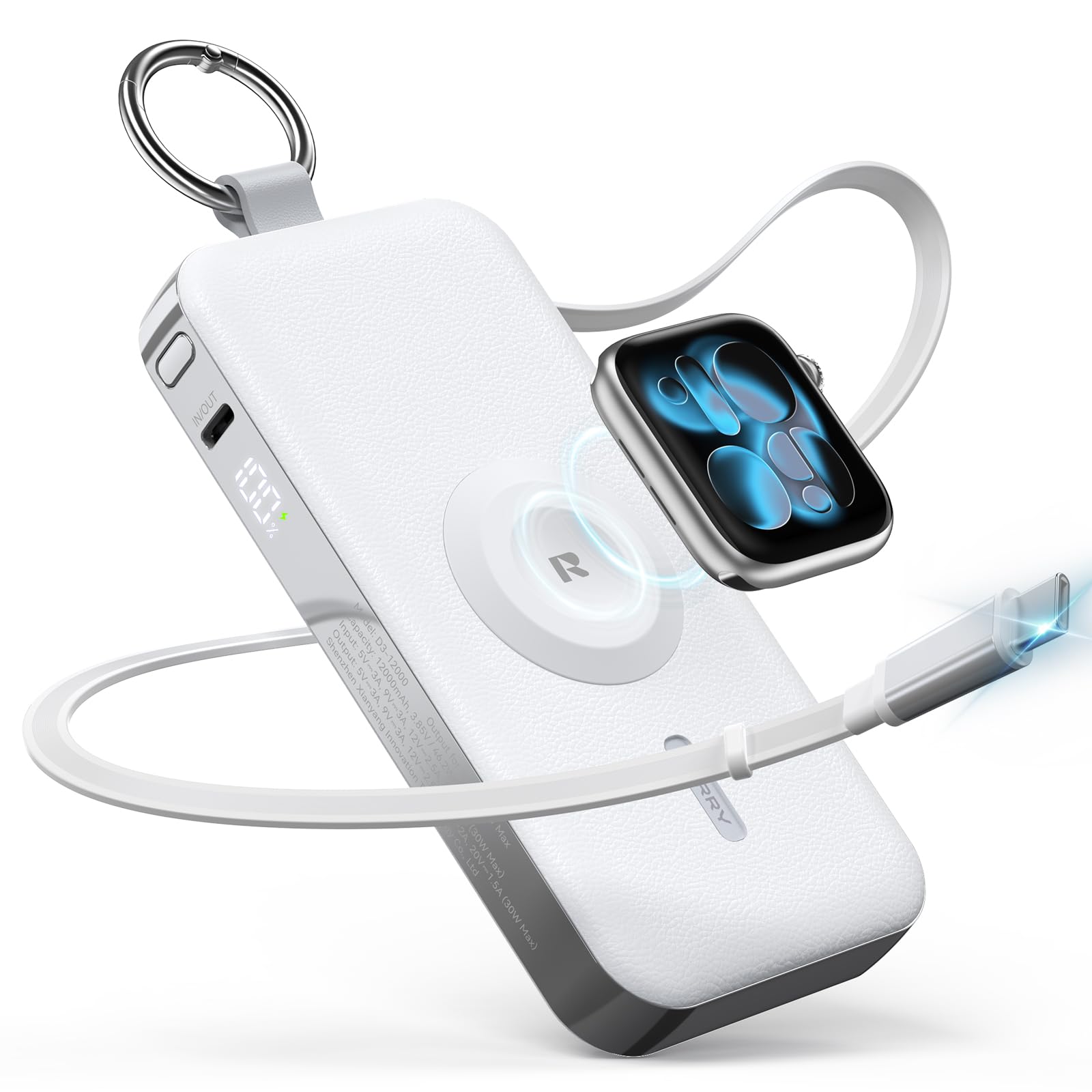RORRY CharmGo モバイルバッテリー アップルウォッチ対応 (1200…