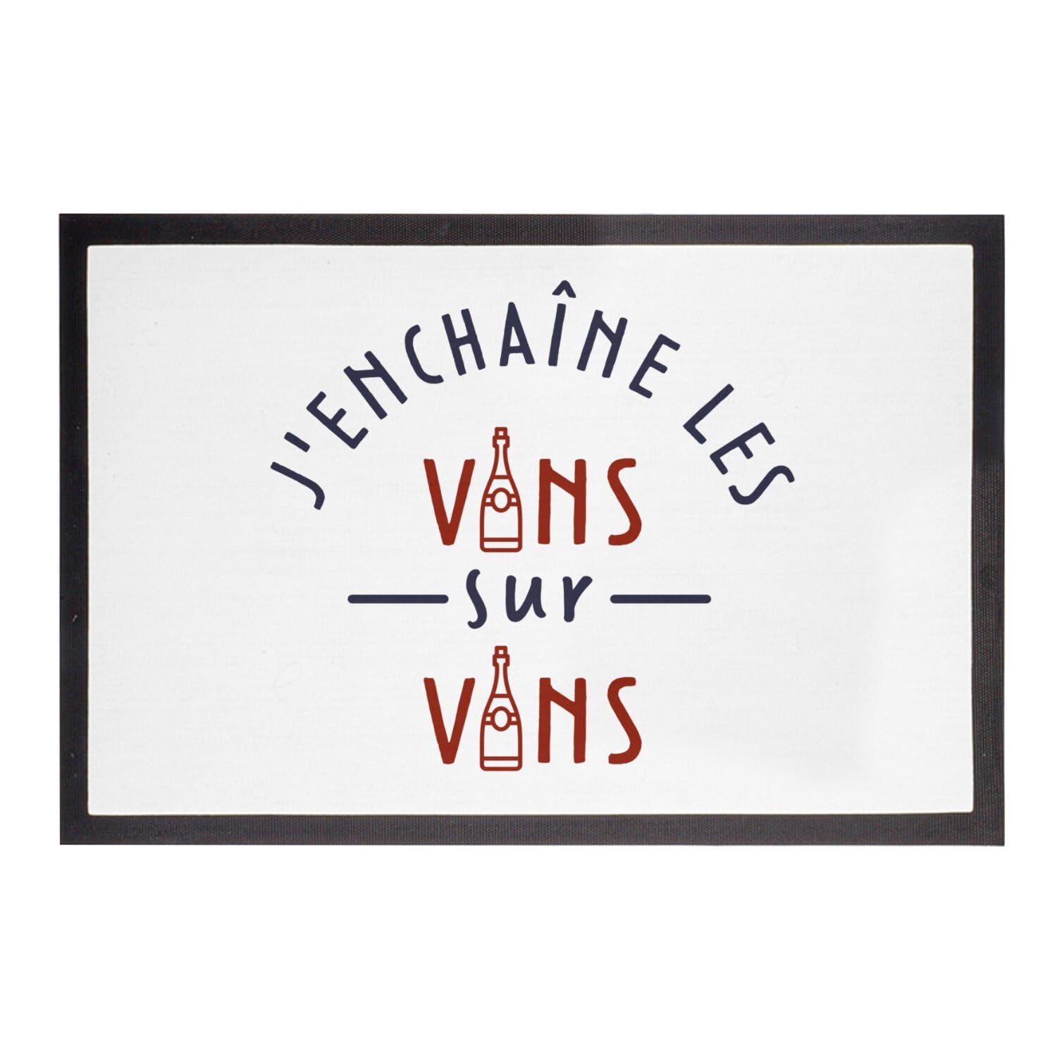Paillasson Blanc Fabulous Tapis Entrée Humour Vins sur Vins École Alcool 75x50