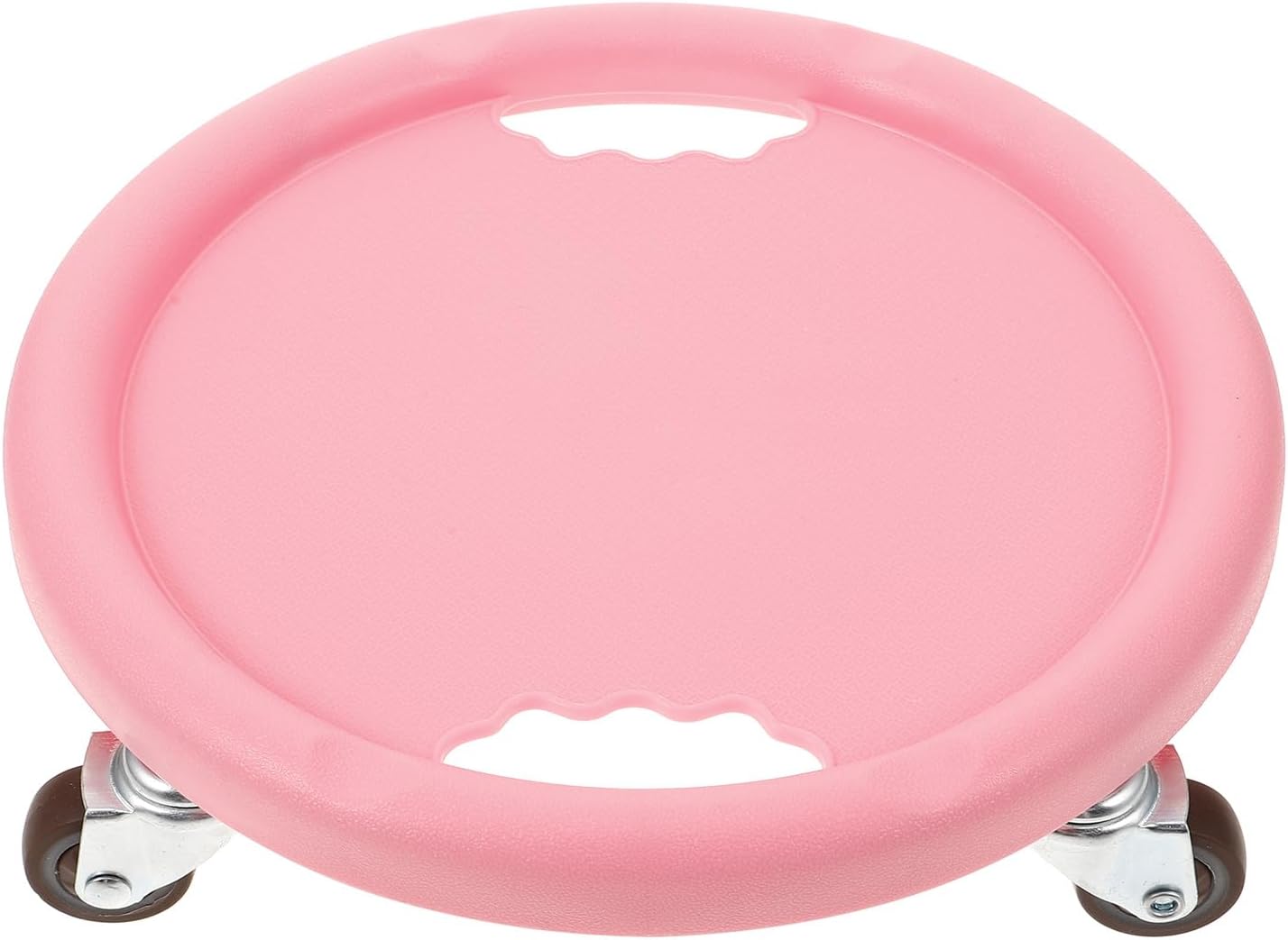 TEHAUX Four-wheel Abdominal Muscle Plate Fitness Roller Board with Silent Core Trainer Pink for Home Gym Workout and Core Strengthening