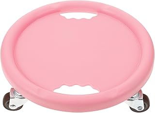 Mipcase Gym Abdominal Disc Four-wheel Belly Plate Abdominal Core Training Wheel Tool for Home Workout Fitness Pink