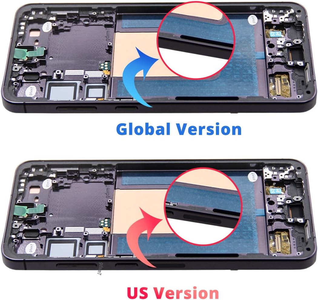 OLED for Samsung Galaxy s24 Plus 5G Screen Replacement for Samsung S24 Plus OLED Display SM-S926B SM-S926U OLED Digitizer Touch Screen Assembly with Frame(Support Fingerprint)