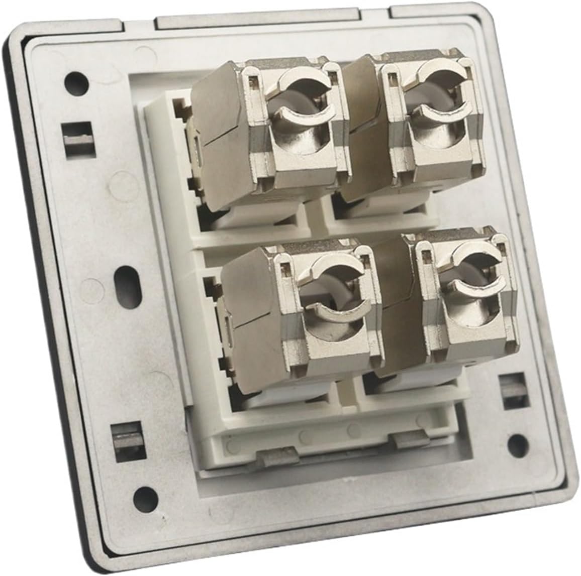 4 Groups CAT7 CAT.6A RJ45 LAN Ethernet Cable Wall Plate) with 8P8C Shielded CAT6A 7 Keystone Jacks(CAT7)