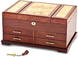 Bubinga Veneers w/Mapa Burl Inlay Jewelry Box