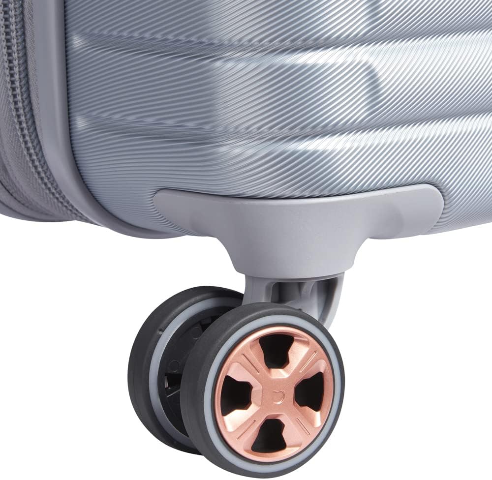 review DELSEY Paris Cruise 3.0 Hardside Expandable Luggage with Spinner Wheels, Platinum, Carry on 21 Inch