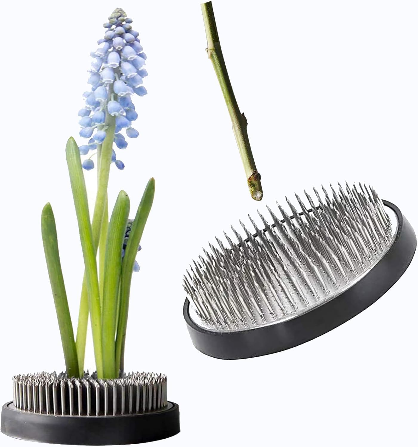 Joyibay Flower Frogs Stainless Floral Frogs Kenzan Flower Vase Round Metal Flower Arranger Tool Pin Holder Ikebana Flower Pin Frogs for Vase Flower Arrangements Home DIY Craft