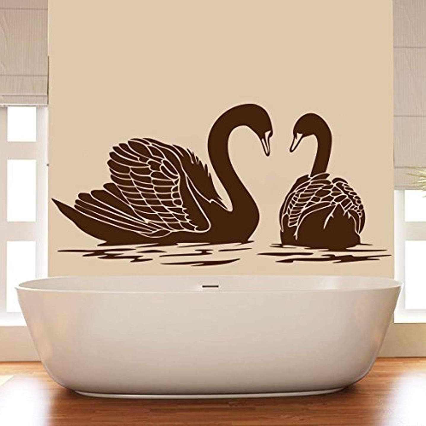Vinyl Wall Decal Swan Couples Decor Mural Wall Decal Poster