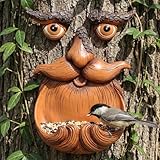 Tree Faces Decor Outdoor, Eyes Glow in Dark Tree Face...