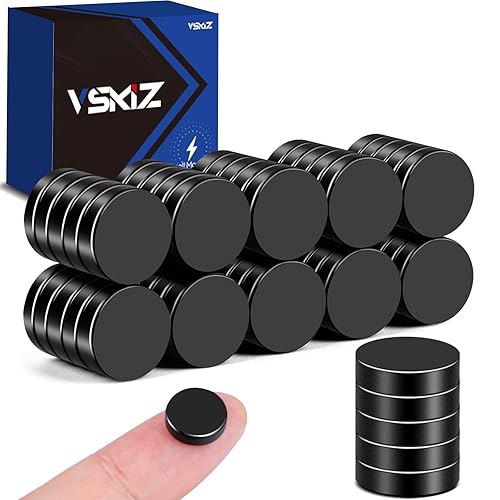 Miniatura 81 de Imanes para refrigerador, 50 unidades, redondos y pequeños, de neodimio de 0.39 x 0.12 pulgadas, para pizarra blanca, manualidades, bricolaje