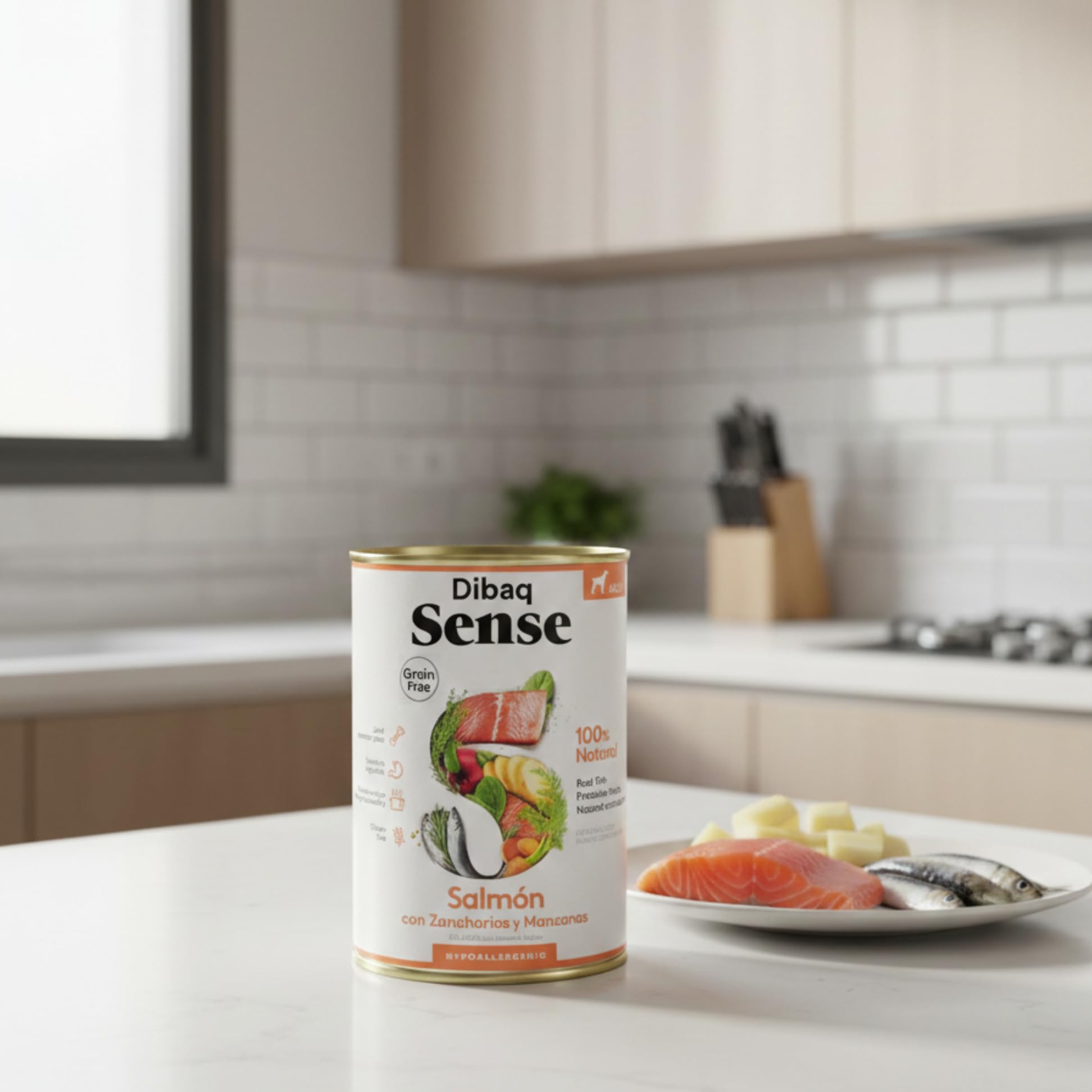 Dibaq Sense Grain Free Salmón, 12 uds x 380 gr