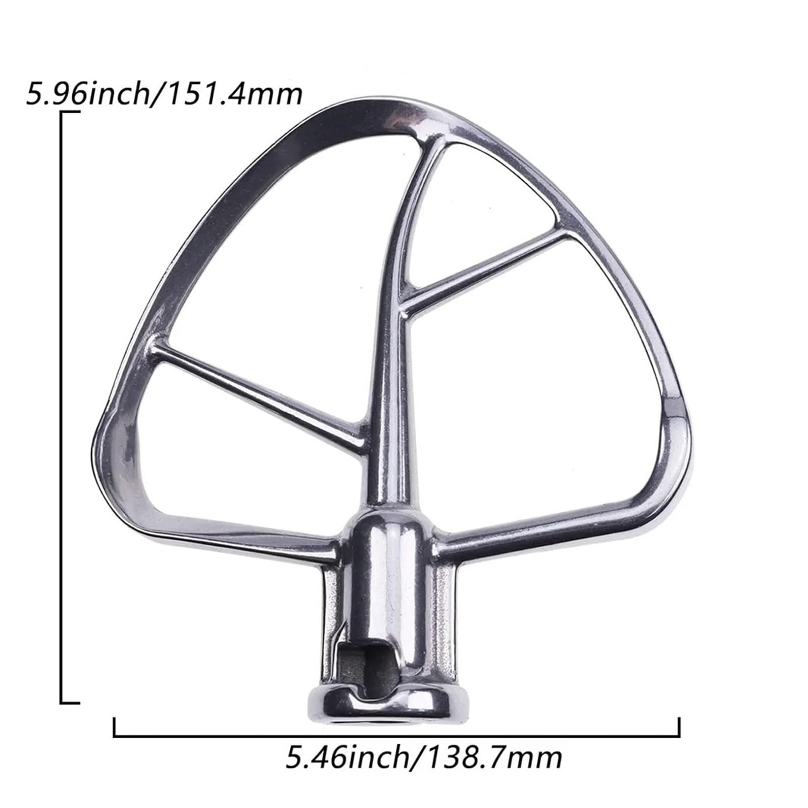 Batteur Plat En Acier Inoxydable, Compatible Avec Les Robots Pâtissiers KitchenAid À Tête Inclinable Et De 4,5 À 5 Pintes, Accessoire For Le Mélange À Pâtisserie