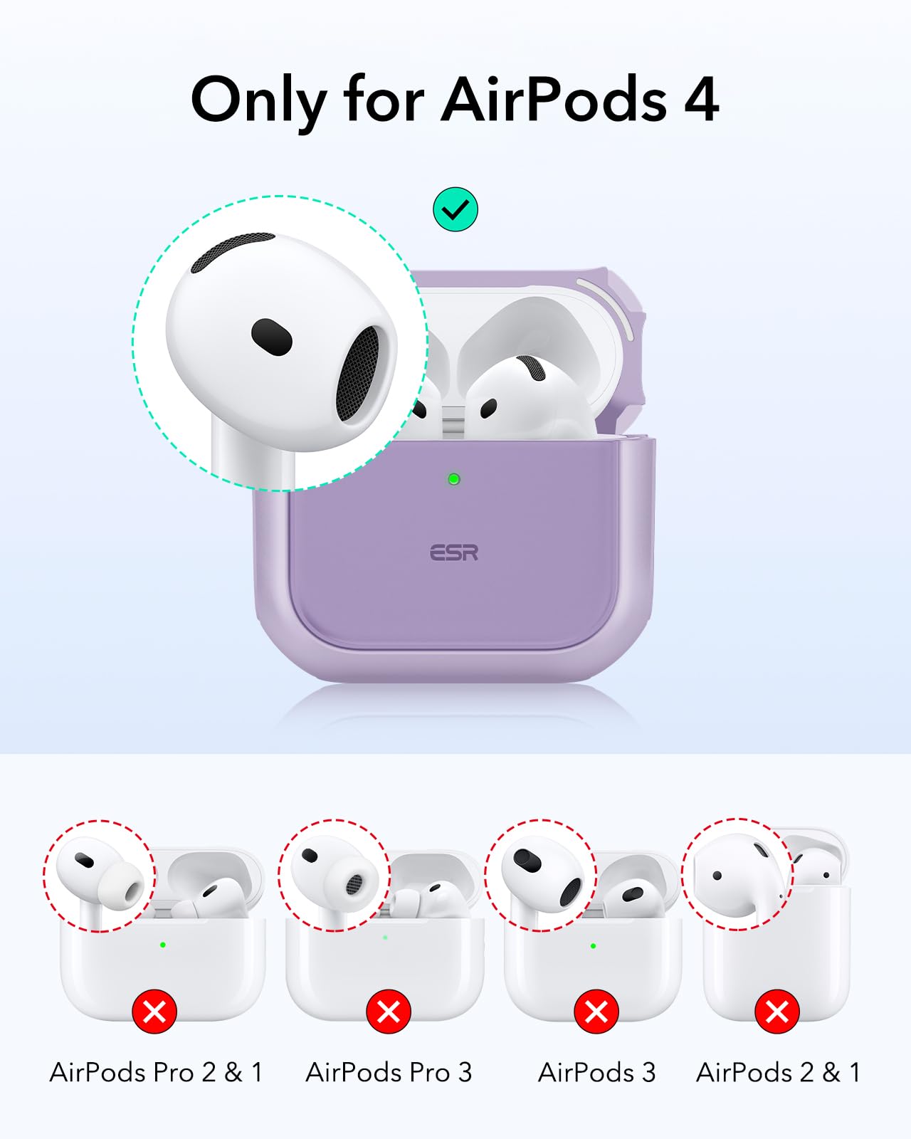 Amazon.com: ESR for AirPods 4 Case, Compatible with AirPods 4th