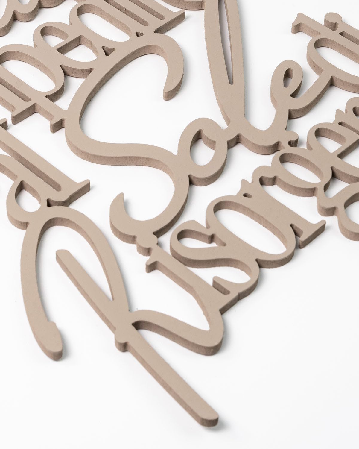 Declea Scritta in Legno Nessuna Notte Decorazione murale Arredamento casa, Frase in Legno Motivazionale