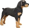 Self-Standing Plush Dog Toy with Frame, 20 Inch Realistic Black Stuffed Animal for Home Decor & Cuddling