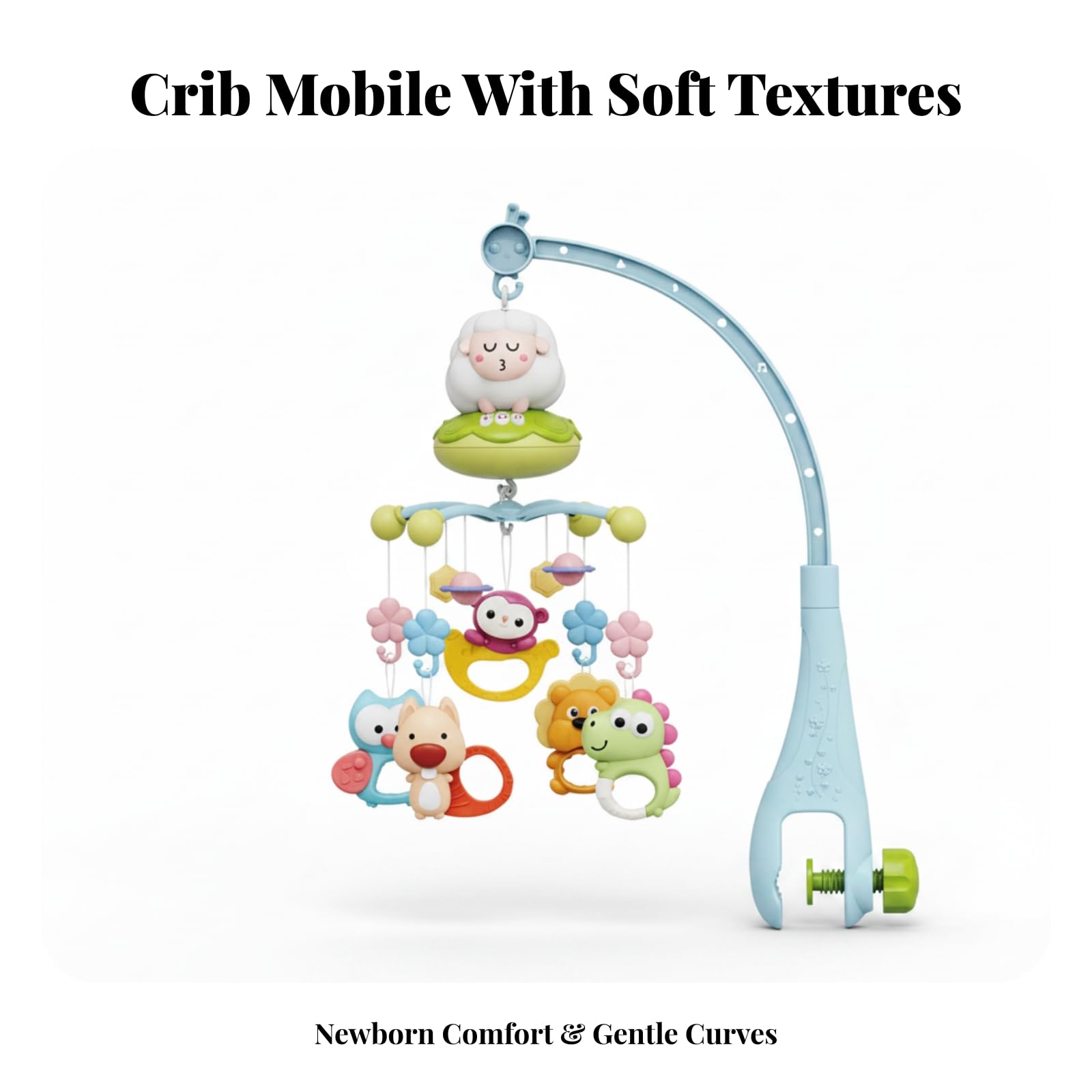 Mobile da Culla con Sonagli | Telecomandato, Regolabile, Giocattolo, per Camera dei Bambini,