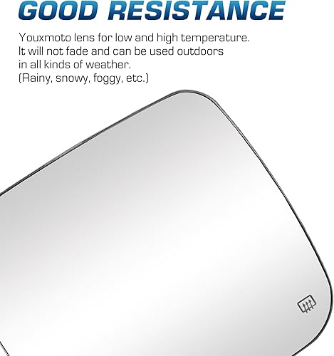 Miniatura 4 de Youxmoto Espejo de remolque de cristal del lado derecho del pasajero, apto para Dodge Ram 1500 2500 3500 camión 2009 2010 2011 2012 2013 2014 2015
