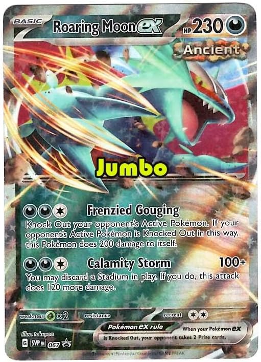 Roaring Moon Ex Gold Secret Rare #262/182 2023 Paradox Rift Pokémon TC