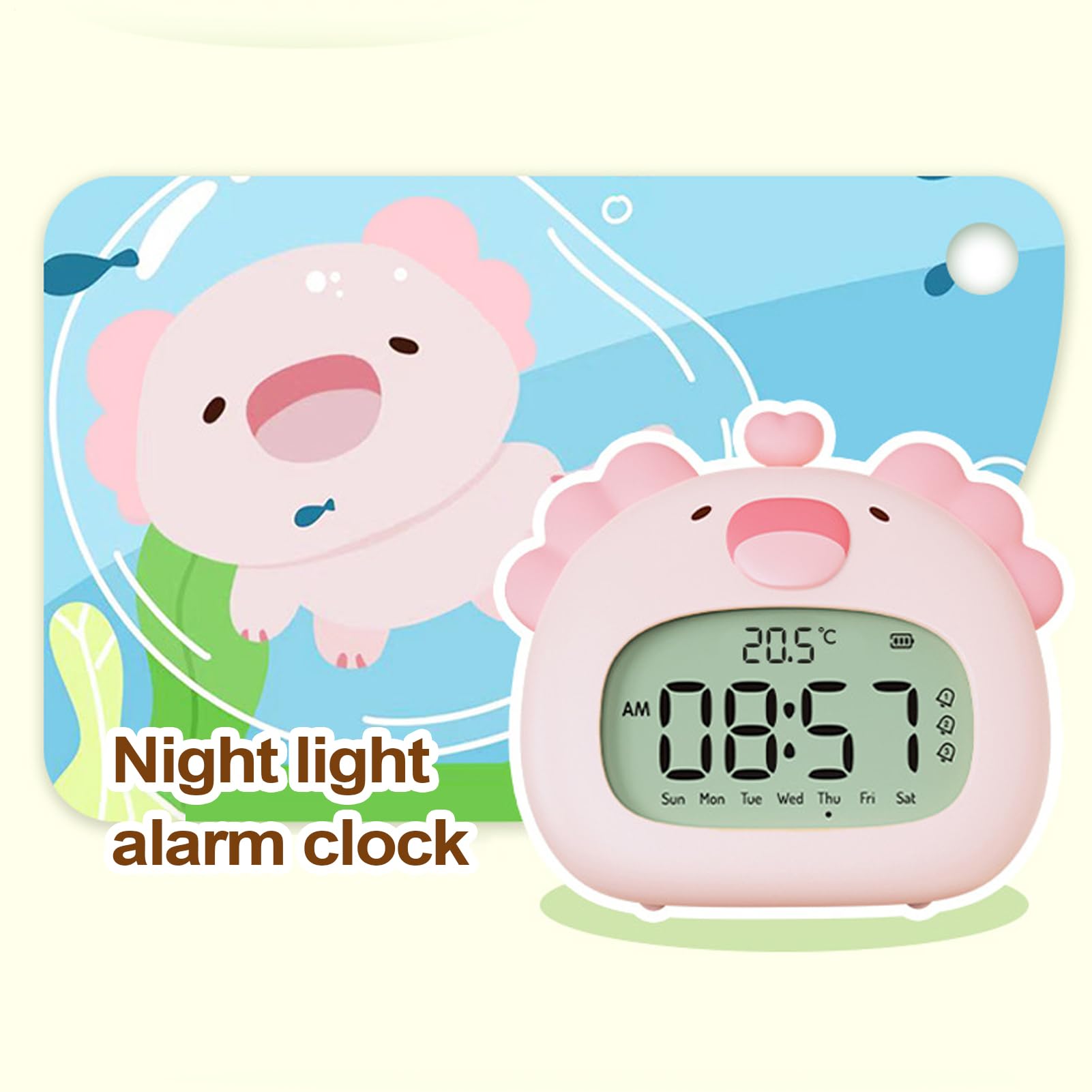 Luce notturna Con Orologio 6 Modalità Luminosità Ricaricabile Digitale