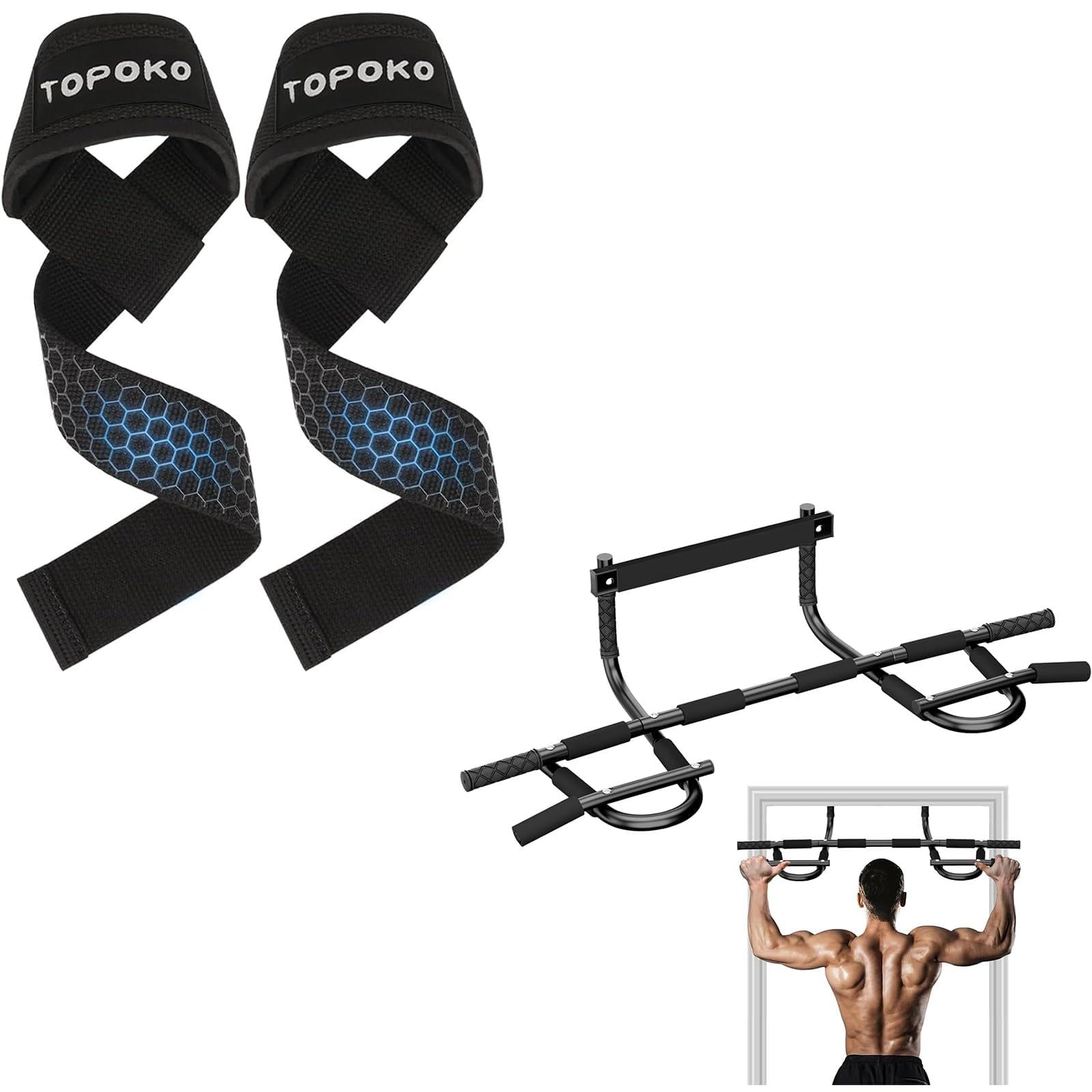Pull Up Bar for Doorway - Multi-Grip Chin Up Bar Heavy Duty Pull Up Bar - Lifting Wrist