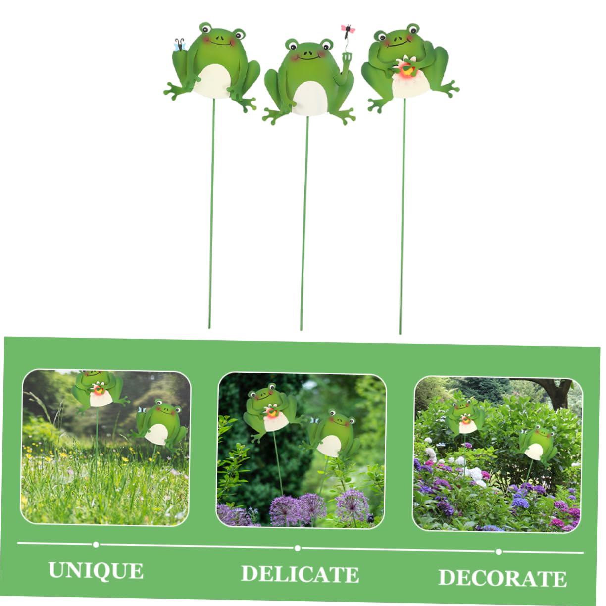Supvox 15stücke Teiliges Gartenstecker Mit Dekorativen Fröschen Iron Flowerpot Stakes Für Garten Und Terrassendekoration Geschenkidee Für Gartenliebhaber