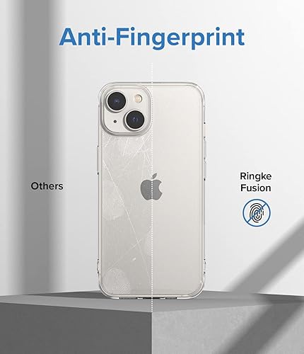 Miniatura 4 de Ringke Fusion evita manchas grasas Compatible con iPhone 14, tecnología antihuellas, fácil de sostener, se siente aterciopelada suave funda