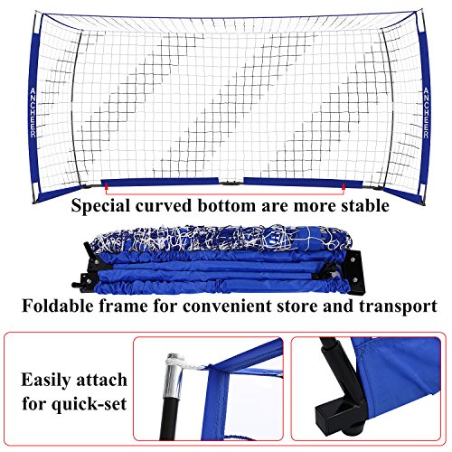 Portable Soccer Goal Net For Teens/Adults - Quick Set-Up Soccer Net For Backyard（12 X 6 Ft） #TOP6