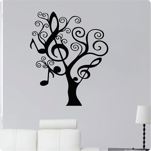 Amazon.com: 28" Music Note Tree Shape Treble Clef Wall Decal Sticker ...