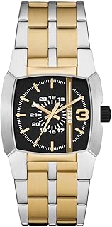 All-Gender 36mm Cliffhanger Quartz Stainless Steel Three-Hand Watch, Color: Gold/Silver (Model: DZ2169), Silver/Gold, One Size, Cliffhanger Three-Hand Two-Tone Stainless Steel Watch - DZ2169