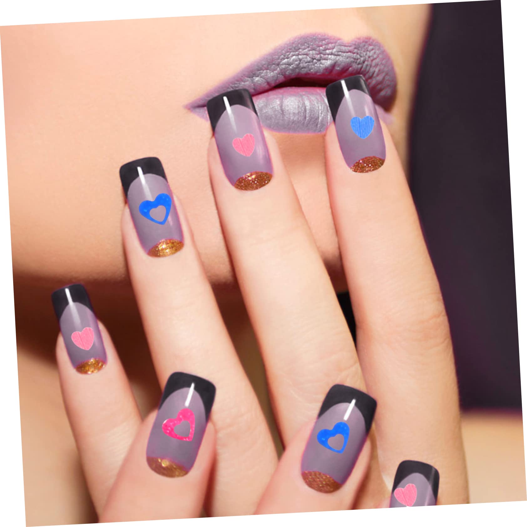 minkissy Decorazioni Unghie 8 Scatole Decorazione Delle Unghie Per Unghie Per Nail Art Gioielli Per Unghie Per Nail Art Forniture Per Unghie Ornamento Del Cuore Kit De Uñas Trucco Alieno