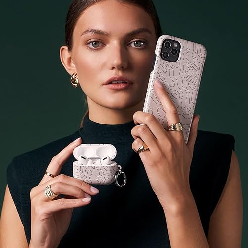 Miniatura 5 de BURGA Funda para teléfono compatible con iPhone 15 PRO MAX  Carcasa rígida híbrida de 2 capas + funda protectora de silicona  Patrón minimalista