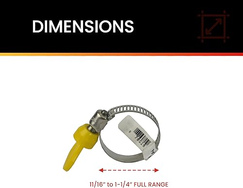 Miniatura 4 de Pro Tie 33264 SAE - Abrazadera de manguera de acero inoxidable, tamaño 12, 1116 pulgadas, 1-14 pulgadas, 4 unidades, color plateado