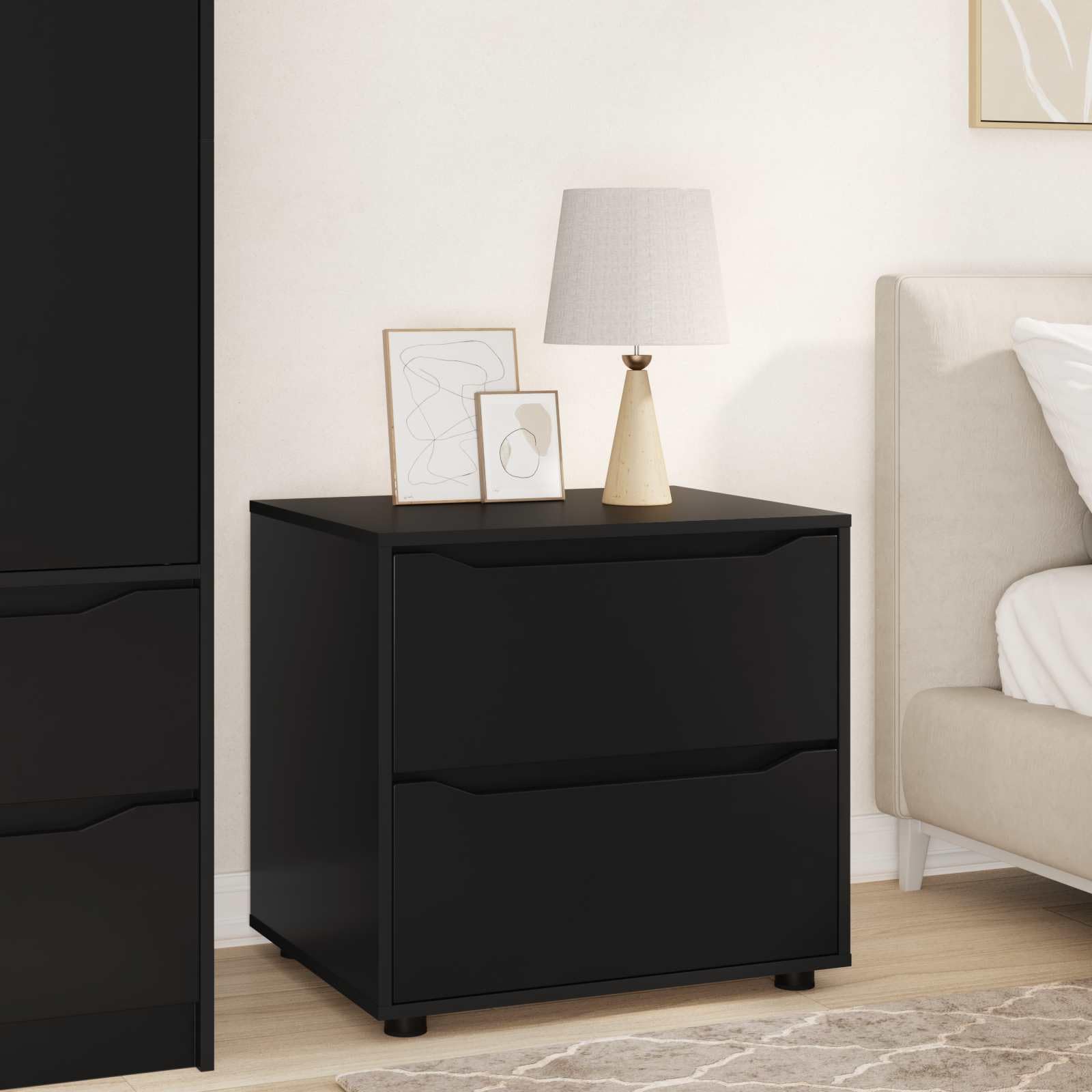 Armario de almacenamiento de madera para dormitorio y salón como mesa auxiliar elegante