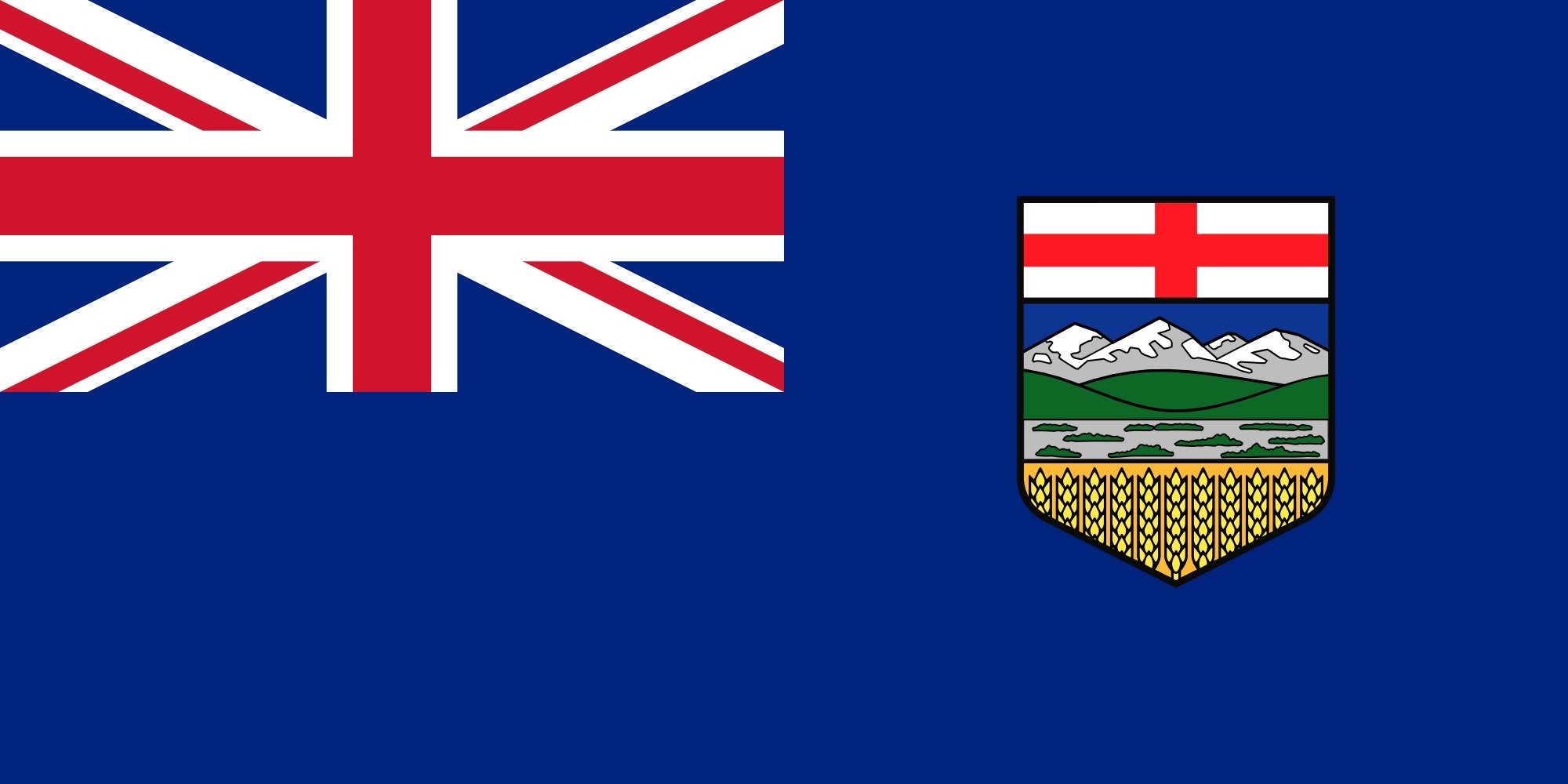 Drapeau d'Alberta 1907–1968 grand format tissu historique canada