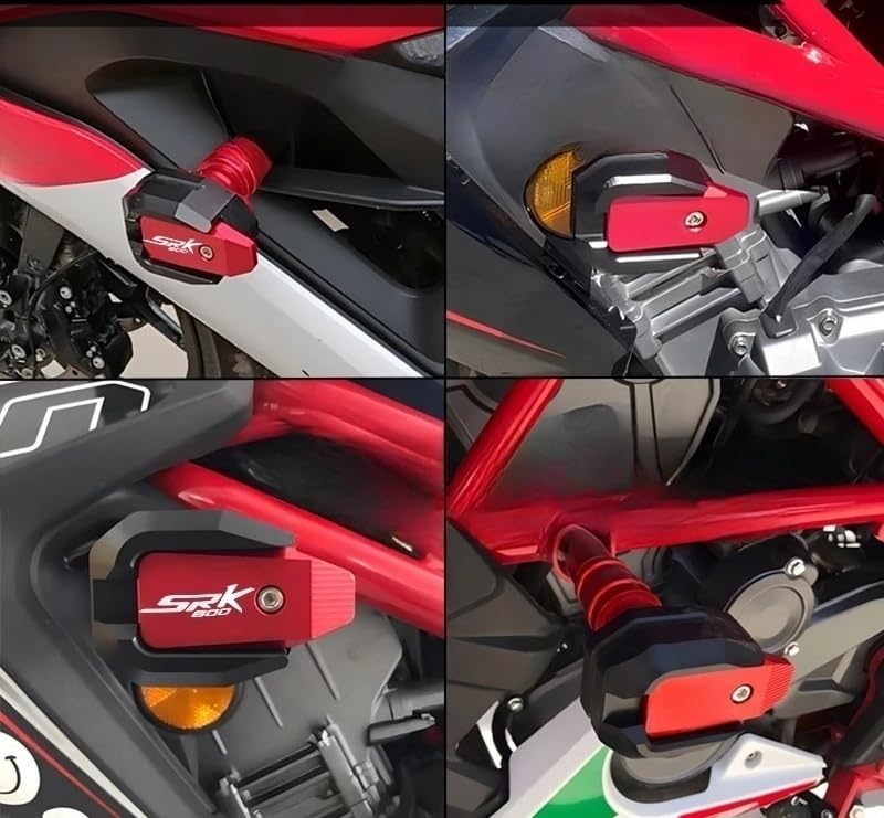 Sturzschutz Sturzpad Motorrad Für QJMOTOR QJSRK600 SRK600 SRK 600 Motorrad Absturzsicherung Rahmen Slider Verkleidung Schutz Anti Crash Pad Protector