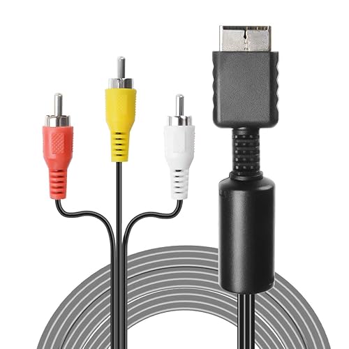 Miniatura 3 de TENINYU Cable de audio y vídeo RCA - Accesorios de consola de juegos Cable AV de conexión para PS1 PS2 PS3 Playstation, 6FT