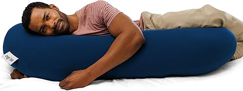 Yogibo Almohada corporal curva, cilíndrica multiusos en forma de tubo, almohada larga y redonda para dormir de lado, embarazo, sentarse, rellena de