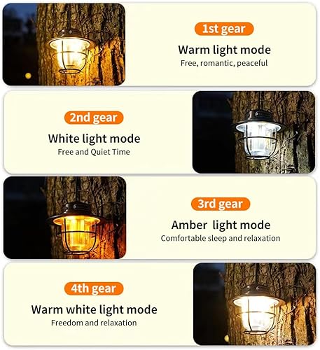 Miniatura 3 de Luz LED recargable para acampar al aire libre, mini luz de emergencia portátil para tienda, nueva lámpara de caballo de 4 velocidades modo blanco y