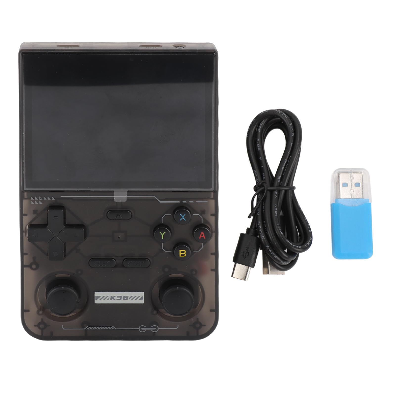 FILFEEL Handheld-Retro-Gaming-Konsole mit Dual-3D-Joystick und 3,5-Zoll-IPS-Bildschirm – Tragbares Gerät für Endlosen Spaß (Black)