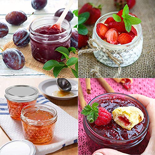 Sxuda Mason Jar Bpa-Free 4Oz Mini Canning Jars With Regular Lids And Bands Jelly Jars For Jam, Honey, Wedding Favors, Shower Favors, Baby Foods, Diy Magnetic Spice Jars, 40 Pack #TOP2