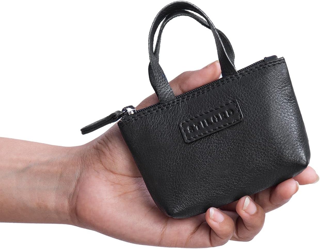 STILORD 'Laura' Mini Key Case Ladies Leather Extra Small Coin Purse Small Wallet Leather RFID Protection and Delivery in Gift Box - Image 3